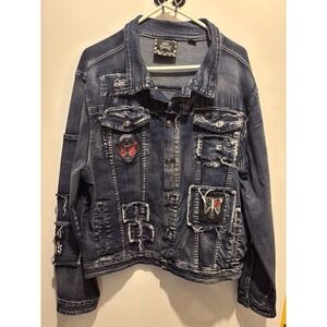 Rebel Vengeance Jean Jacket XL 46"x26" Gothic Grunge